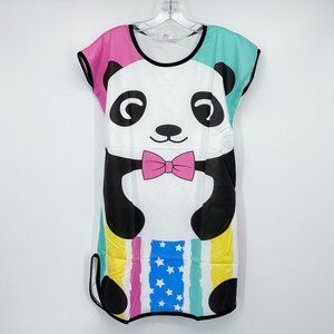 Kawaii Rainbow Panda short sleeve sleep shirt